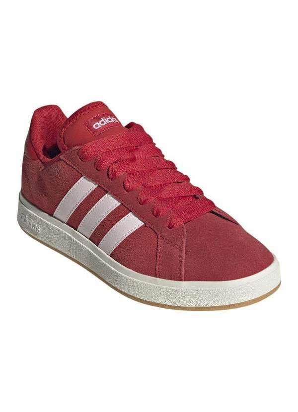 Adidas - Tênis Adidas Grand Court Base Suede Feminino Vermelho