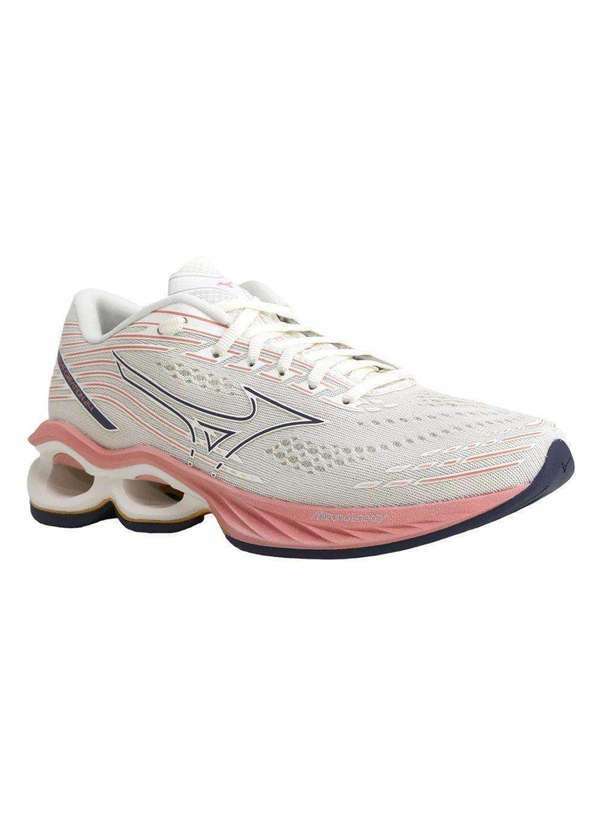 Mizuno - Tênis Mizuno Wave Creation 24 Feminino Bege