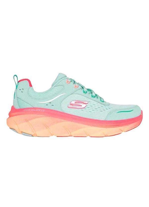 Skechers - Tênis Skechers Dlux Walker 2.0 Neon Sites Feminino Azul