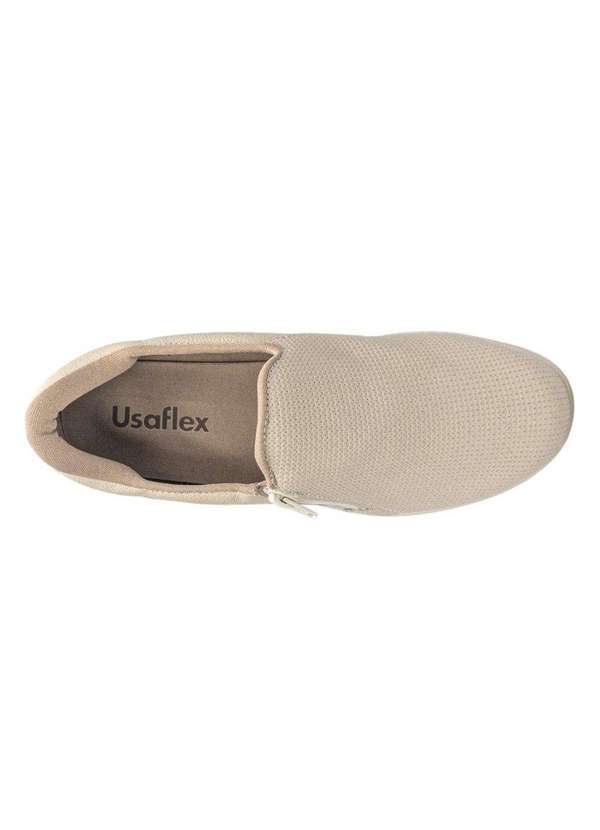 Usaflex - Tênis Usaflex Slip On Feminino Bege 3