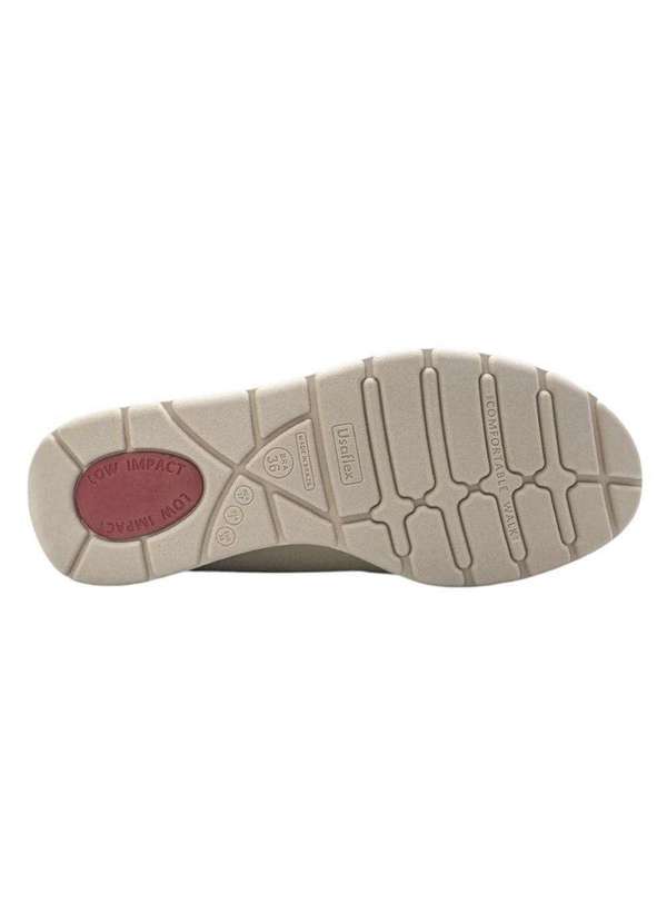 Usaflex - Tênis Usaflex Slip On Feminino Bege 4