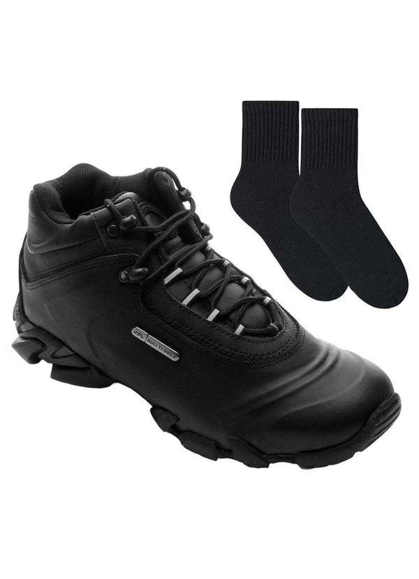 Bull Terrier - Kit Bota Bull Terrier Attack Ii Masculina e par de Meia Preto