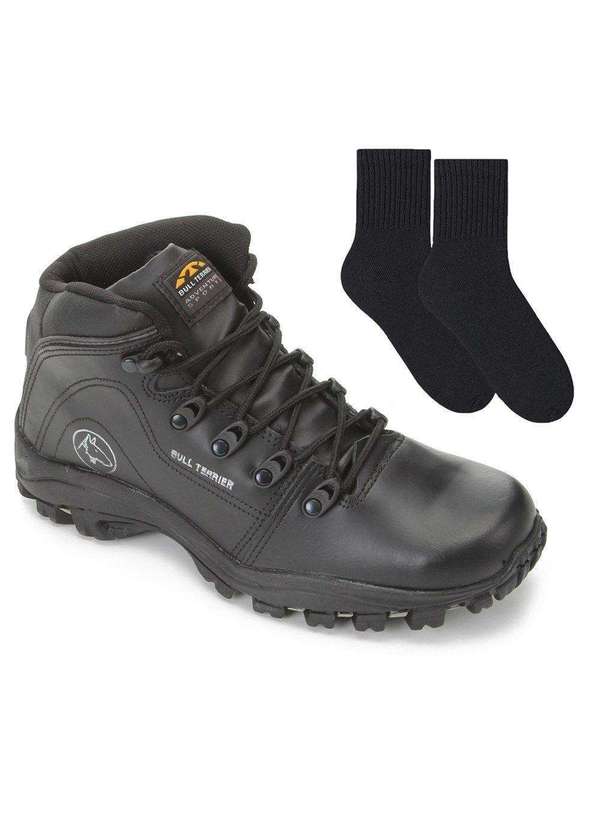 Bull Terrier Kit Bota Bull Terrier Fox Terrier Ii Masculina e par de Meia  Preto