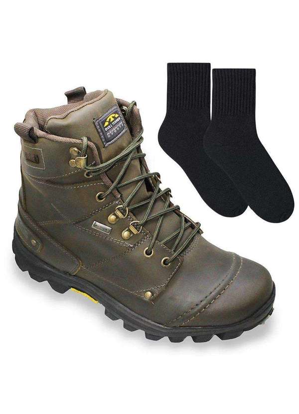 Kit Bota Bull Terrier Tornado Masculina e par de Meia Verde