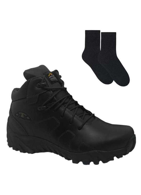 Bull Terrier - Kit Bota Bull Terrier Tracker Masculina e par de Meia Preto