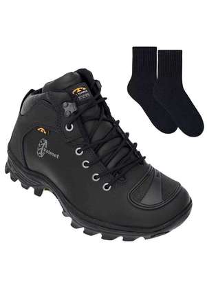 Kit Bota Bull Terrier Valmet Moto Masculina e par de Meia Preto