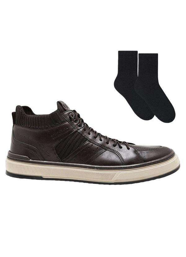Democrata - Kit Bota Democrata Denim City Masculina e Meia Marrom