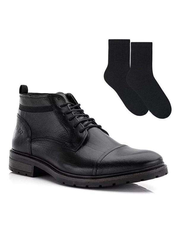 Democrata - Kit Bota Democrata Garage Astro Masculina e par de Meia Preto