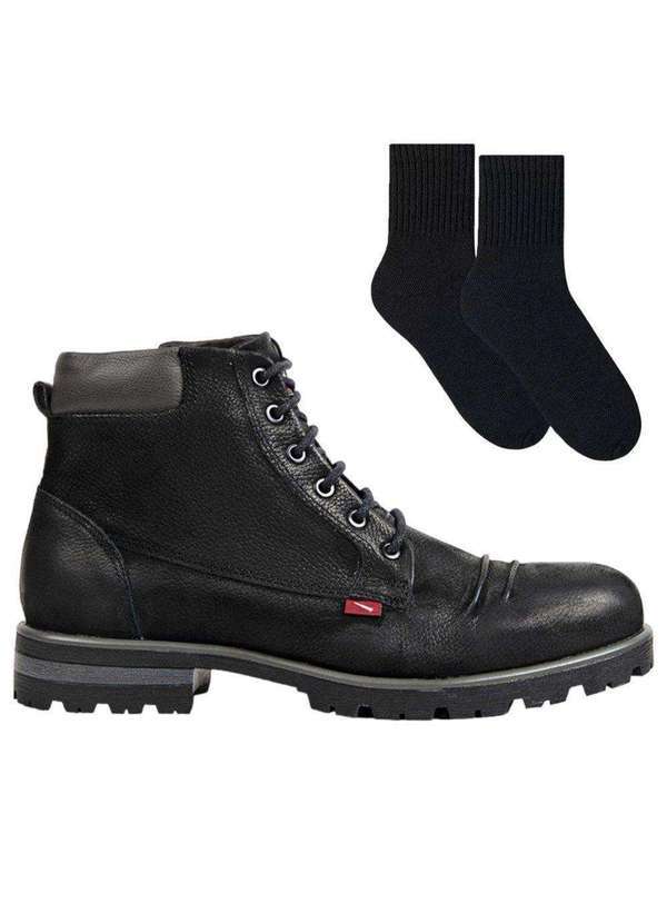 Ferracini - Kit Bota Ferracini Compass Masculina e par de Meia Preto