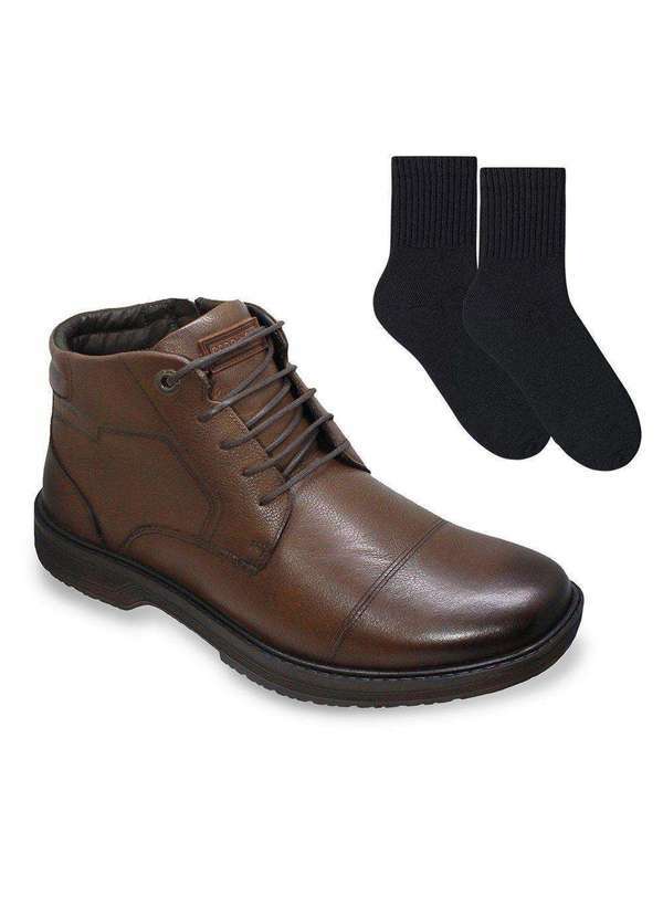 Ferracini - Kit Bota Ferracini Detroit Dallas Masculina e Meia Marrom