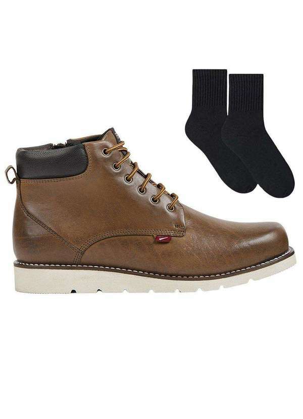 Ferracini - Kit Bota Ferracini Fielder Firenze Masculina e Meia Marrom