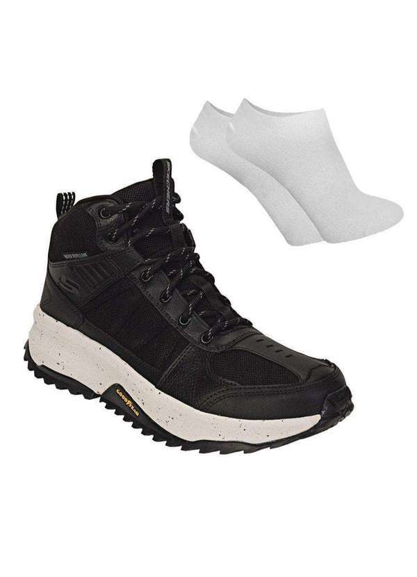 Skechers - Kit Bota Skechers Bionic Trail Masculino e par de Meia Preto