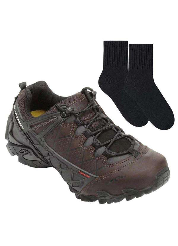 Bull Terrier - Kit Tênis Bull Terrier Extreme Low Masculino  par de Meia Marrom