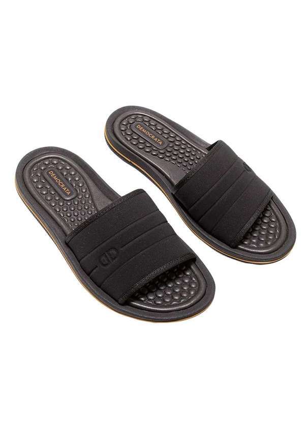 Democrata - Chinelo Democrata Denim Groove Masculino Preto