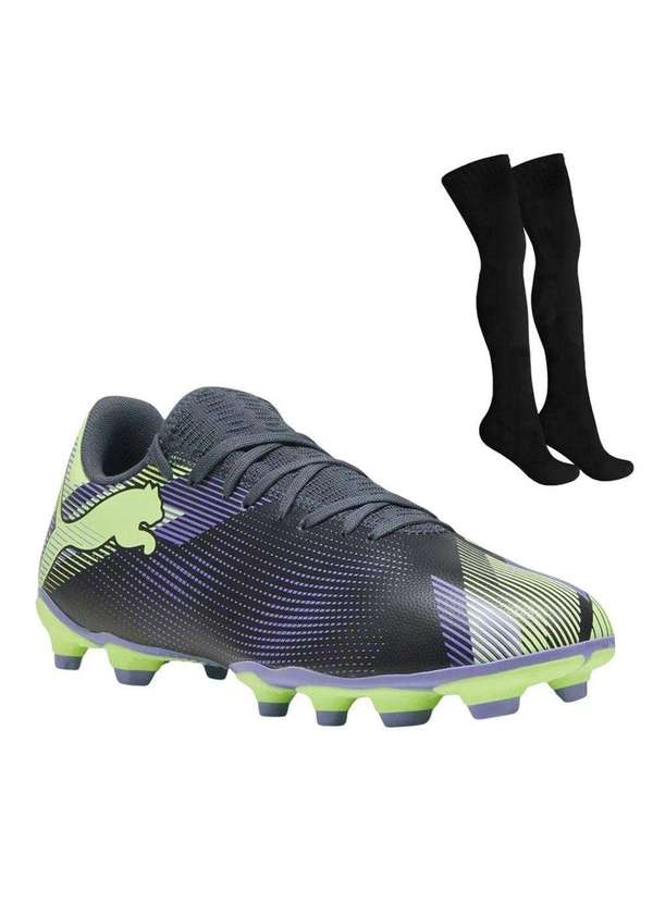 Puma - Chuteira Campo Puma Future 7 Play e Meião Roxo
