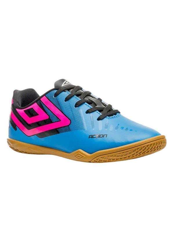 Umbro - Chuteira Futsal Umbro Action Infantil Azul