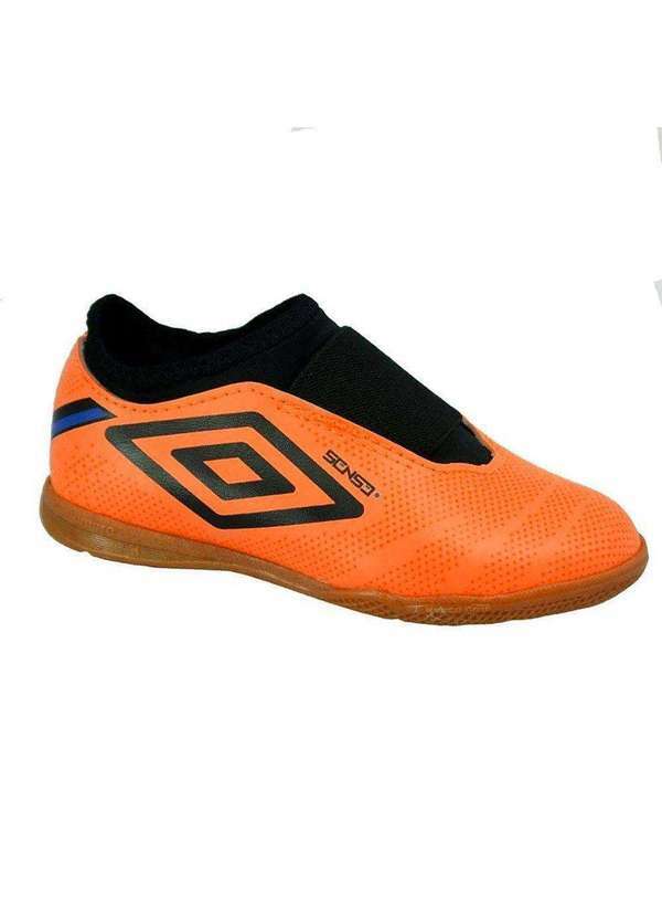 Umbro - Chuteira Futsal Umbro Sense Infantil Laranja