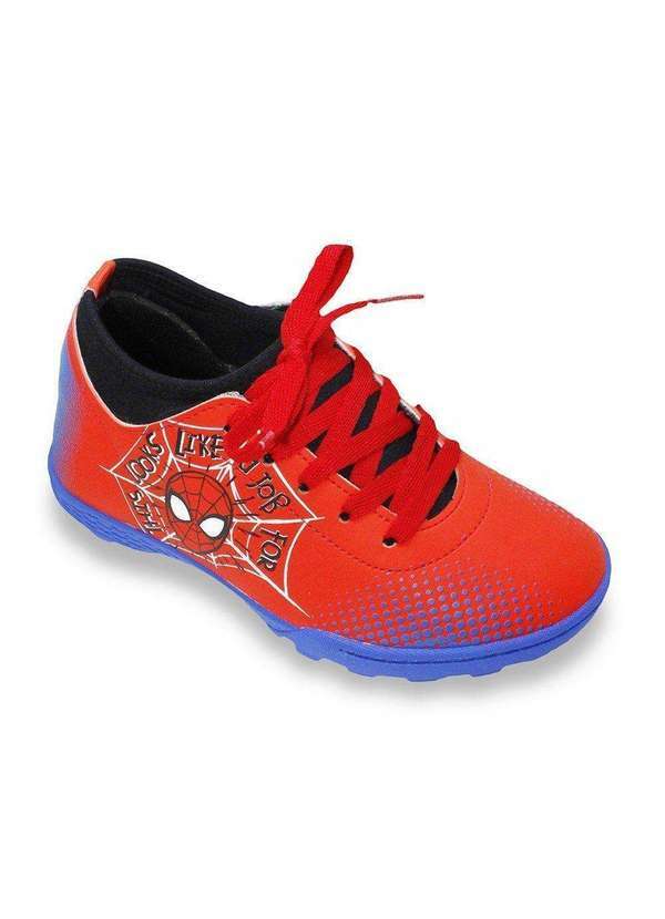 Dray - Chuteira Society Dray Marvel Homem-Aranha Infantil Vermelho