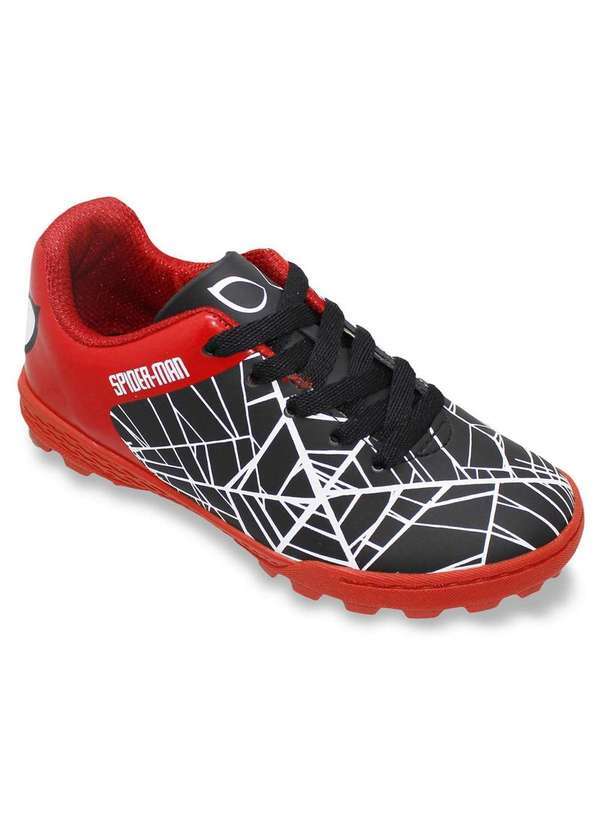 Dray - Chuteira Society Dray Marvel Homem-Aranha Juvenil Preto