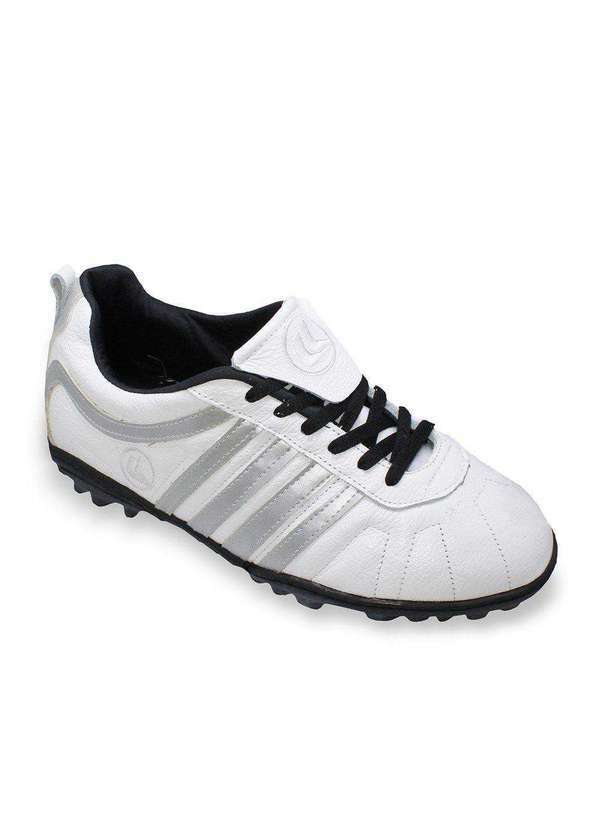 Esporte Legal - Chuteira Society Esporte Legal Vulcano Couro Branco