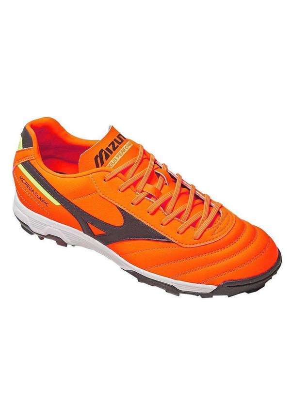 Mizuno - Chuteira Society Mizuno Morelia Classic Laranja