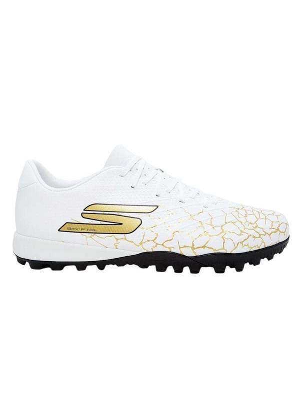 Skechers - Chuteira Society Skechers Gold Tf Branco