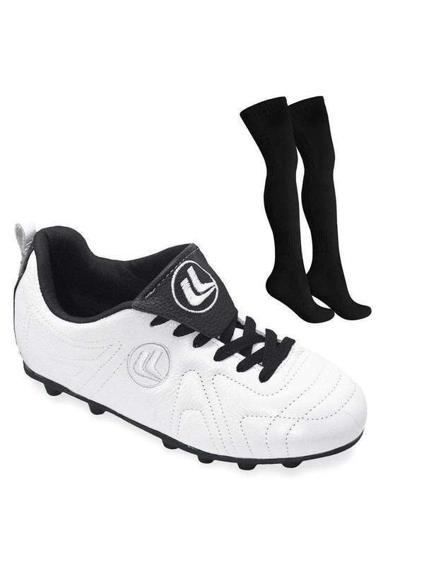Esporte Legal - Kit Chuteira Campo Esporte Legal Terra e Meião Branco