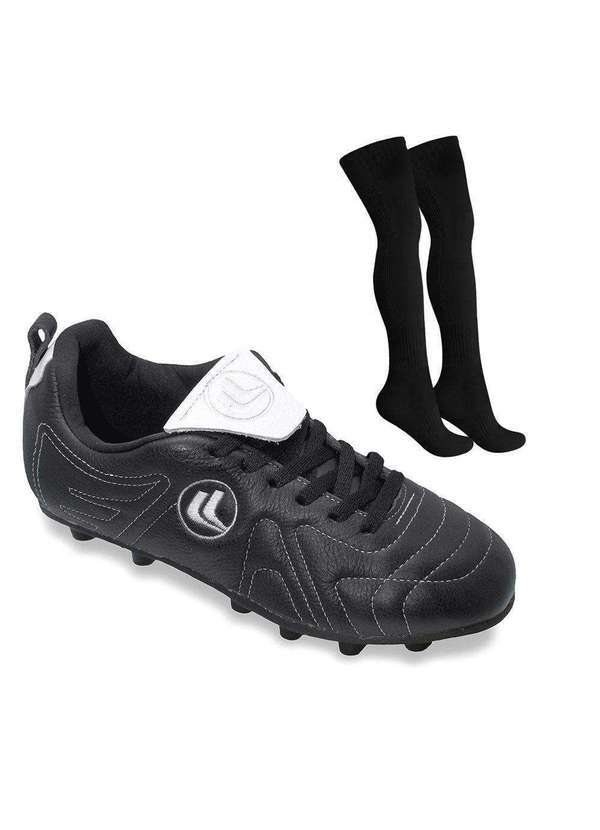 Esporte Legal - Kit Chuteira Campo Esporte Legal Terra e Meião Preto