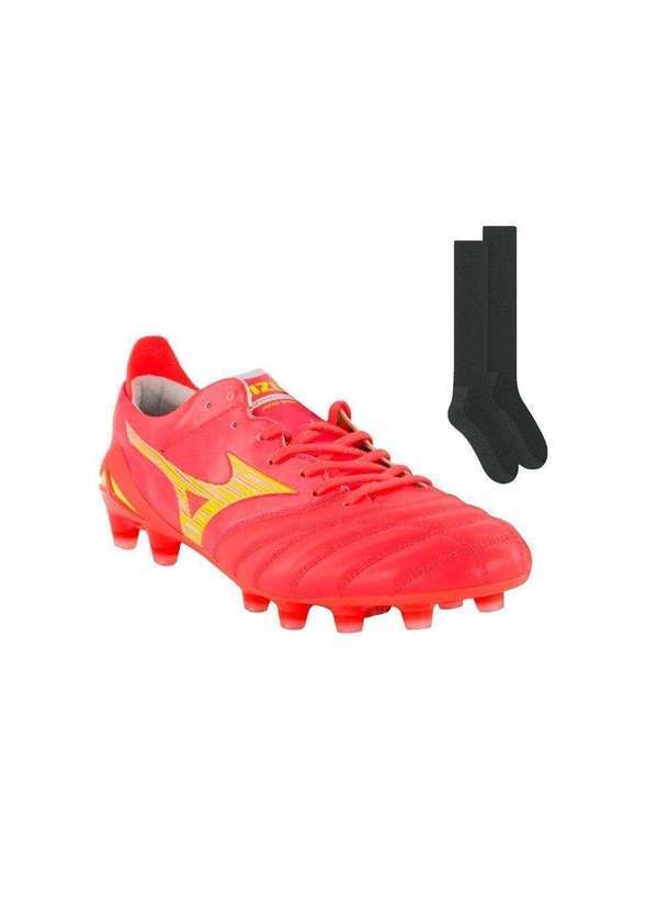 Mizuno - Kit Chuteira Campo Mizuno Morelia Neo Iv Japan e par de Meião Rosa