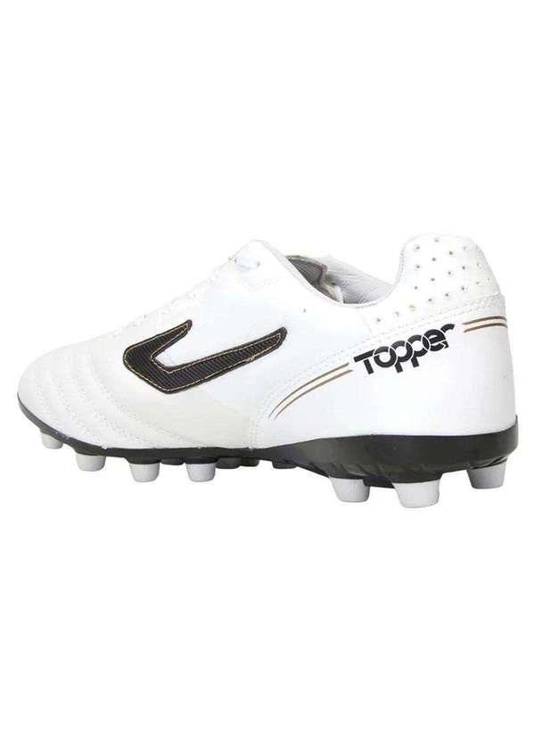 Topper - Kit Chuteira Campo Topper Maestro Pro Iv e par de Meião Branco 2