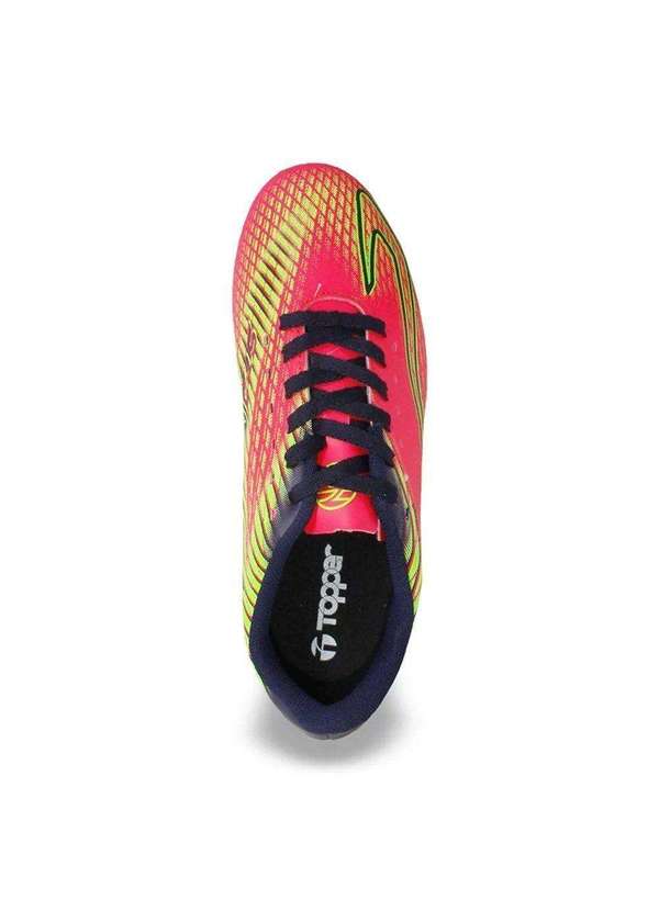 Topper - Kit Chuteira Campo Topper Strike Iv par de Meião Rosa 3