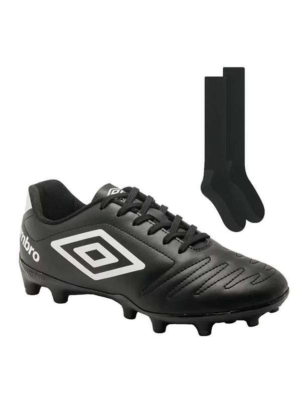 Umbro - Kit Chuteira Campo Umbro Class e Meião Preto