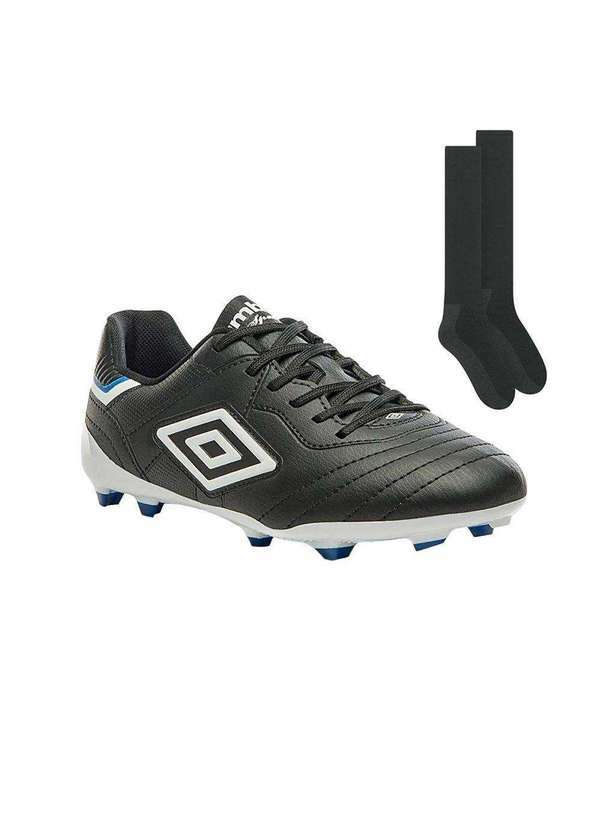 Umbro - Kit Chuteira Campo Umbro Speciali Classic e Meião Preto