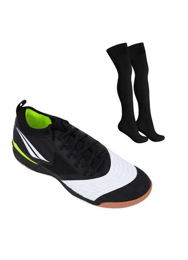 Penalty - Kit Chuteira Futsal Penalty Max 100 Locker Ecoknit e Meião Preto