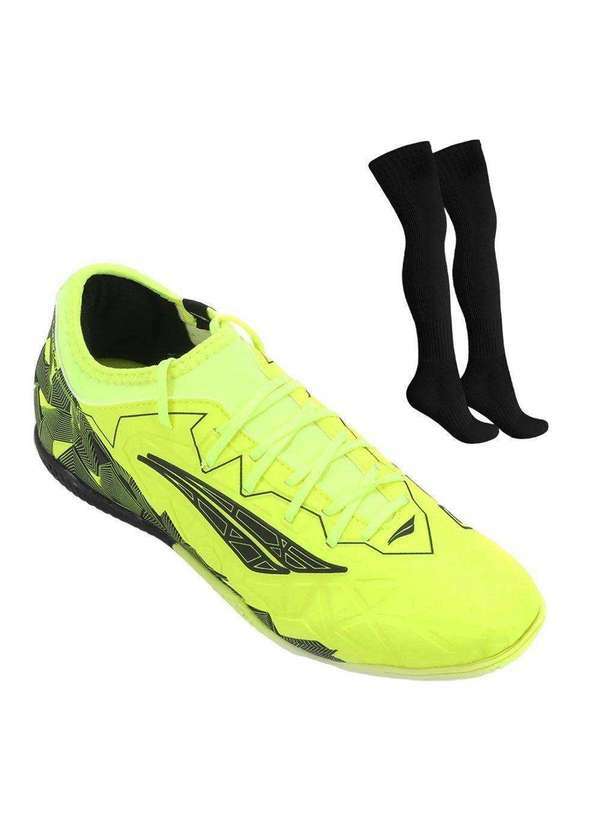 Penalty - Kit Chuteira Futsal Penalty Rx Locker Xxi e Meião Amarelo