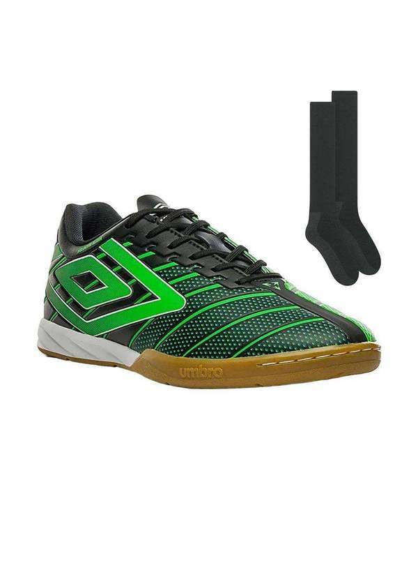 Umbro - Kit Chuteira Futsal Umbro Velocita Elixir e Meião Preto