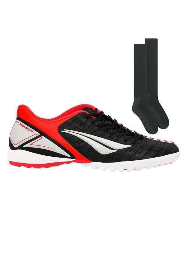 Penalty - Kit Chuteira Society Penalty Digital Pró e Meião Preto
