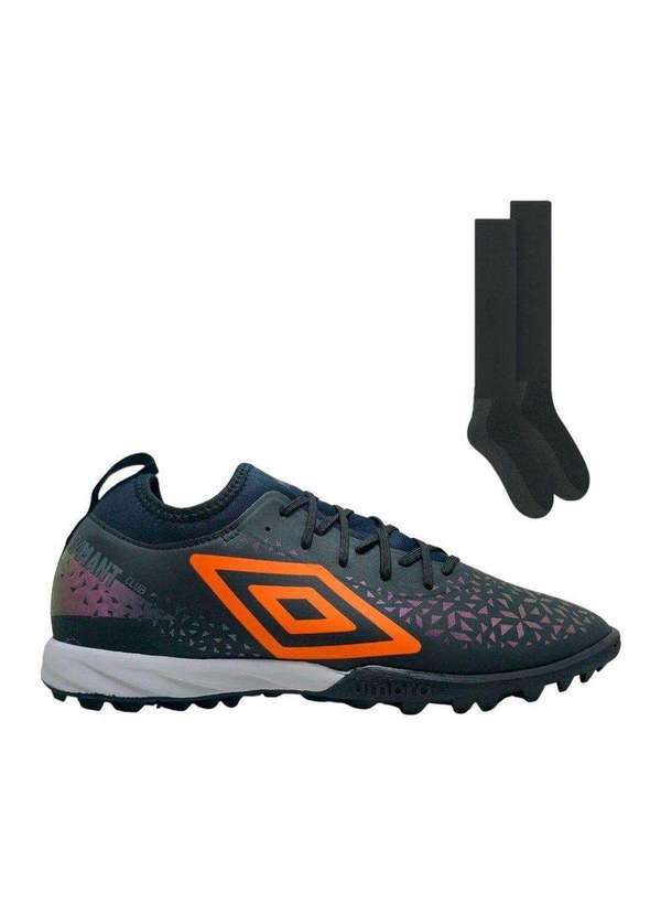 Umbro - Kit Chuteira Society Umbro Adamant Club e Meião Preto