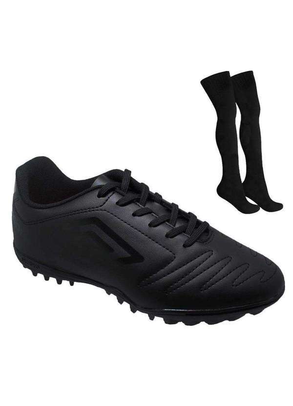 Umbro - Kit Chuteira Society Umbro Class e par de Meião Preto