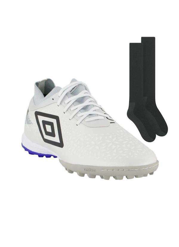 Umbro - Kit Chuteira Umbro Society Adamant Premier e par de Meião Cinza