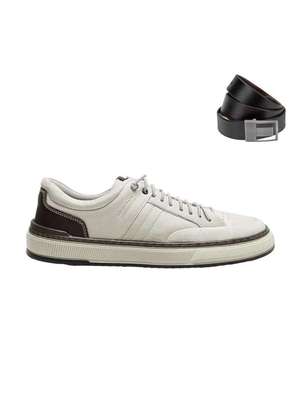 Democrata Kit Sapatênis Democrata Denim City Masculino e Cinto Branco