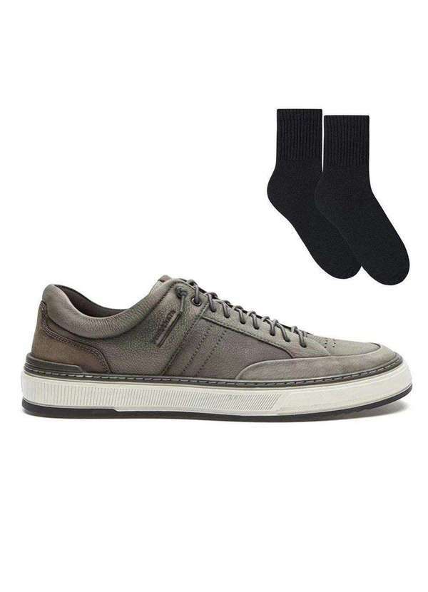 Democrata - Kit Sapatênis Democrata Denim City Masculino e par de Meia Cinza