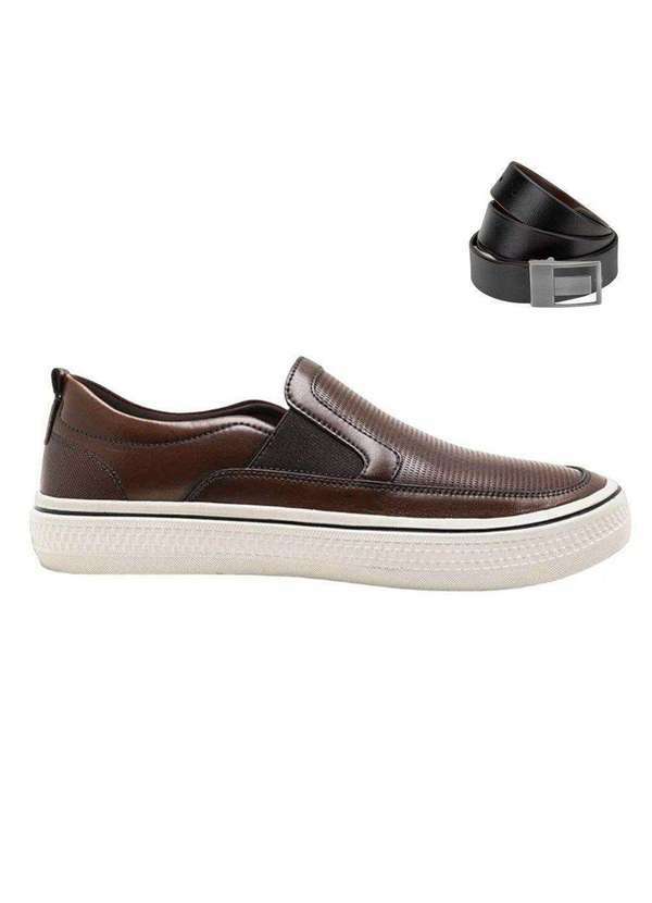 Democrata - Kit Sapatênis Democrata Denim Fender Masculino e Cinto Marrom