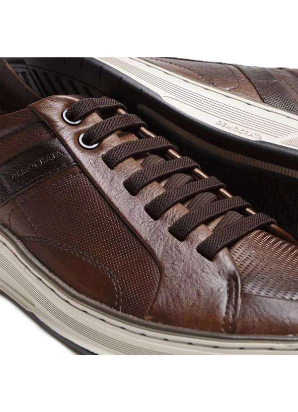 Democrata - Kit Sapatênis Democrata Denim Loop Masculino e Cinto Marrom 4