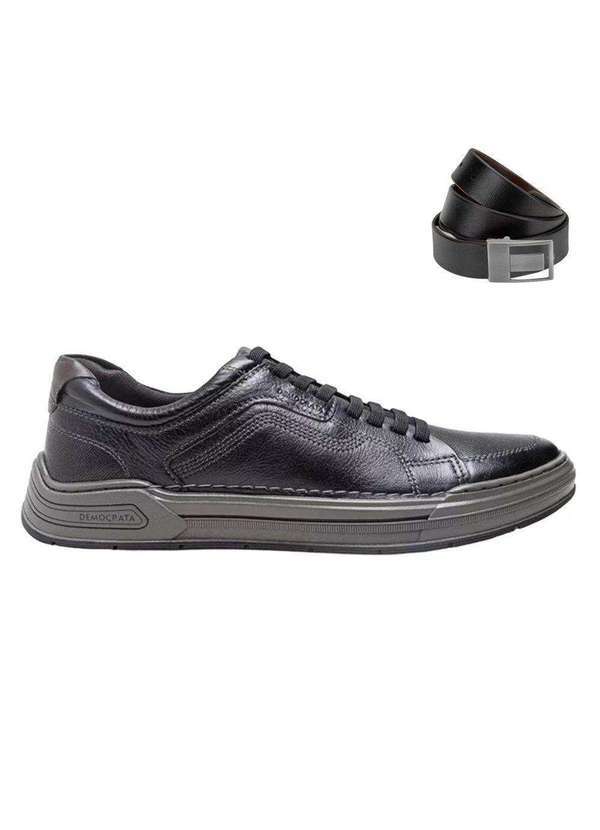 Democrata - Kit Sapatênis Democrata Volt Masculino e Cinto Preto