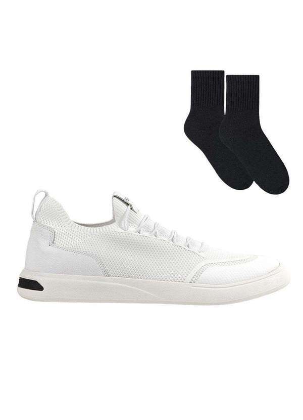 Ferracini - Kit Sapatênis Ferracini Búzios Masculino e Meia Branco