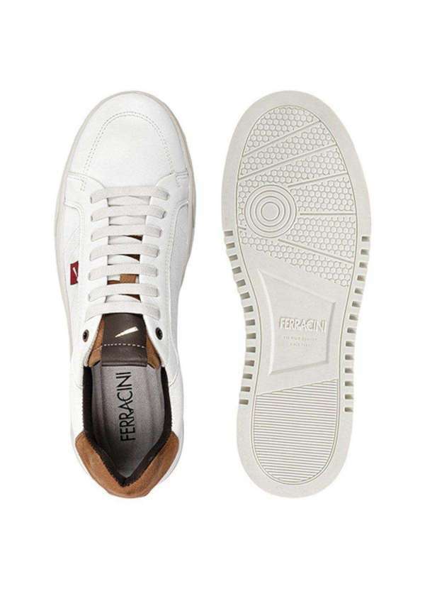 Ferracini - Kit Sapatênis Ferracini City Masculino e par de Meia Branco 3