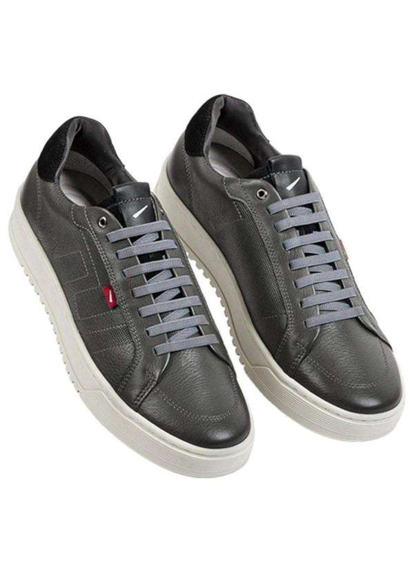 Ferracini - Kit Sapatênis Ferracini City Masculino e par de Meia Cinza 2