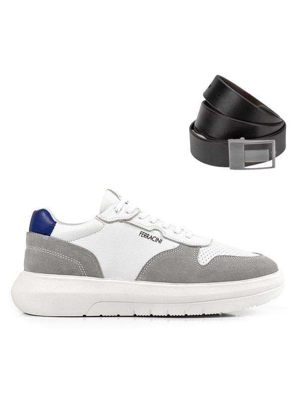 Ferracini - Kit Sapatênis Ferracini Energy Masculino e Cinto Branco