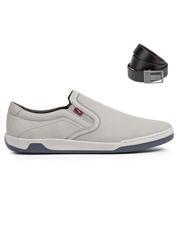 Ferracini - Kit Sapatênis Ferracini Lexus Masculino e Cinto Bege